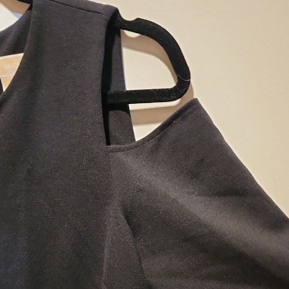 Michael Kors Black Cold Shoulder Mini Dress - Picture 4 of 14